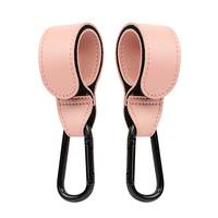Cintre de poussette polyvalent en cuir PU personnalisé portable rotatif crochet de landau de voiture de bébé crochets de sac suspendu fournitures pour bébé
