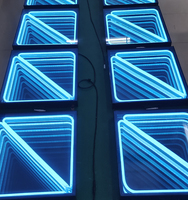 2024 vente en gros nouveau produit de mode 3d miroir personnalisé néon piste de danse pour Dj disco fête