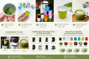 Sample Pack Matcha Green Tea Pods | 200 Pcs Minimum Order Hot Sale, Eco-Friendly Filter, Breakfast Blend for Hotel Supplies - Product Image 6