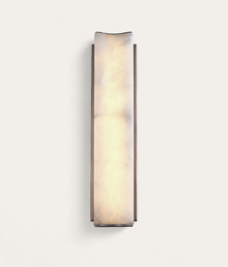 Lámpara de Pared Moderna de Latón, Aplique de Pared de Alabastro Español, Elegante y Discreto. Lámpara de Pared de Ébano, Iluminación Decorativa para Interiores - Product Image 2