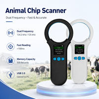 Escáner de Animales, Lector RFID Portátil de 134.2 khz, Tipo FDX-b, Lector de Microchip para Mascotas, Lector de Animales para Identificación de Perros, Gatos y Ganado