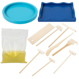 Plateau de <span class=keywords><strong>sable</strong></span> en bois râteau plaque enfants jouet éducatif de haute qualité petit bambou <span class=keywords><strong>Zen</strong></span> jardin décor <span class=keywords><strong>sable</strong></span> râteau Mini ensemble d'outils - Product Image 1
