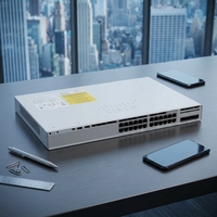Cisco Brand New C9200L 24 Port Full PoE Switch 4x10G Uplink C9200L-24P-4X-E untuk Switch Jaringan Akses Perusahaan.