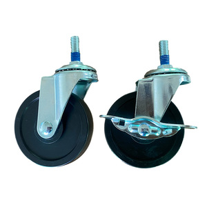 3 Inch Rubber Casters With Brake For Workshop Trolley Industrial Use - Product Image 4