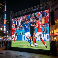 Écrans LED géants 4x3m P2.6 P2.9 P3.9 P4.8 à haute fréquence de rafraîchissement pour la publicité extérieure, location et événements sportifs en direct
