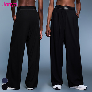 Janya <span class=keywords><strong>Pantalon</strong></span> de yoga athlétique pour femmes, respirant, ample, décontracté, <span class=keywords><strong>élastique</strong></span>, <span class=keywords><strong>taille</strong></span> haute, avec poche latérale, jambe droite large, solide - Product Image 1