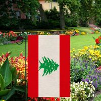 Drapeau du Liban de haute qualité pour usage extérieur, fabriqué en lin, 12*18 pouces, différents styles au choix