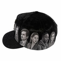 Topi Snapback Beludru Topi Bisbol Pinggiran Datar Topi Streetwear yang Dapat Disesuaikan dengan Cetakan Grafis Karakter untuk Pria dan Wanita