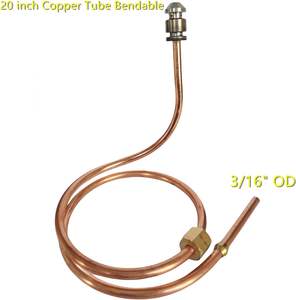 Pilotrohr 3/16" OD × 20" Kupferrohr biegbare Reichweite Ofen Pilotbrenner Herd Metall Pilotbrennerteile - Product Image 5