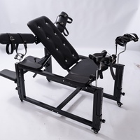 JUNXIN JX26042206 Chaise de soumission pour jeu de couple BDSM, siège rouge, dispositif de fétichisme, entraves, dispositif de position assise, puissance ultime