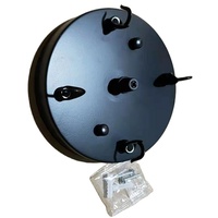 Kit de plafonnier vintage en métal, couvercle multi-plafond, plaque de plafond décorative, base à vis, style économie d'énergie, noir