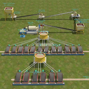 Haut équipement de concentré de cuivre de roche de taux de récupération 5 tonnes usine de traitement de cuivre