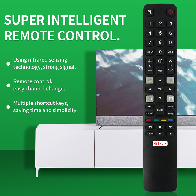 TCL RC802N Factory Direct Sale Universal LED ABS Plastic TV Remote Control 3V Silicon Keypad LCD Function 433MHz Hot Product