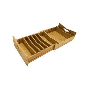 Boîte de rangement télescopique en bambou, boîte de rangement pour cosmétiques, boîte de rangement créative pour bijoux, boîte de rangement de bureau, boîte de rangement pour télécommandes - Product Image 3