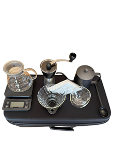 ชุดกาแฟสำหรับเดินทางกลางแจ้ง (9ชิ้น) รวมทั้งกาต้มน้ำเทเครื่องบดด้วยมือและชุดชงกาแฟ - Product Image 2