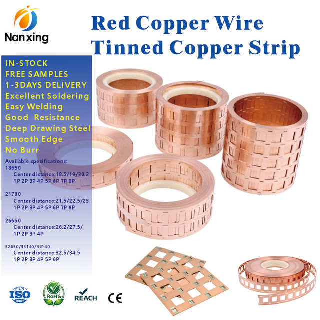 T2 C11000 Architectural Red Copper Sheet 99.9% Pure Copper Coil Stock NANXING Brand for Li-ion Battery Packs Grounding Corrosion