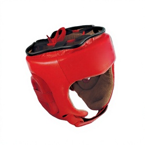 Protège-tête de boxe en cuir PU rouge, personnalisé avec impression par sublimation, équipement d'entraînement pour MMA et boxe - Product Image 2