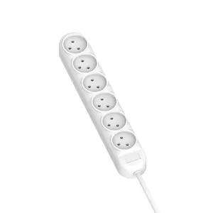 Household hot selling multifunctional white israel multiple plugs standard power strips extension socket