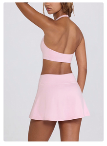 Ensemble <span class=keywords><strong>de</strong></span> jupes <span class=keywords><strong>de</strong></span> sport pour femmes, avec soutien-gorge antichoc à dos nu et jupes taille V ajustées, pour le <span class=keywords><strong>golf</strong></span>, le tennis, la gym, le yoga, la course et le fitness en extérieur - Product Image 6