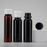 Flacon de médicament ambré de 75 ml avec étiquette personnalisée, flacon de sirop contre la toux liquide oral avec couvercle scellé