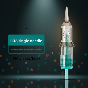 Disposable 316 Stainless Steel <b>Silicone</b> Tattoo Cartridge Needle 0.25mm Medium Taper PMU Permanent Eyebrow Makeup Machine <b>Tool</b> - Product Image 2