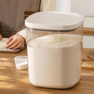 Airtight Rice <b>Container</b> 25 Lbs <b>Clear</b> <b>Plastic</b> Food Storage <b>Container</b> Bin for Flour Sugar, Dry Food Holder with Easy Locking Lid - Product Image 6