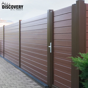 Nouvelle Collection Co-Extrusion WPC Clôture Jardin Bois Plastique Composite Alliage d'Aluminium Cadre <span class=keywords><strong>Nature</strong></span> pour Chantier - Product Image 2