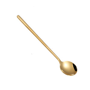 Cuchara Redonda Pequeña de Acero Inoxidable 304 al por Mayor, Cuchara de Estilo Occidental con Mango Largo para Remover, Cuchara para Café, Juego de Cubiertos - Product Image 6