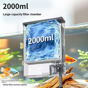 Filtro para Pecera de Guppys, Oxigenación y Filtración Tres en Uno, Bomba de Agua con Diseño de Cascada, Separación de Agua Llana y Llena de Detritos, Montaje en Pared - Product Image 3