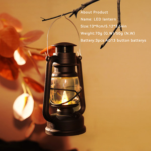 Wholesale Retro Pony Lamp Electronic Candle LED Night Light Outdoor <strong>Christmas</strong> Decoration Kerosene Portable Wind Small <strong>Lantern</strong> - Product Image 2