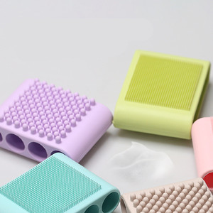 Double Sides Silicone Washing Brush Pot Pan Sponge Scrubber, Bathroom Wash Cleaning Houseware - Product Image 5