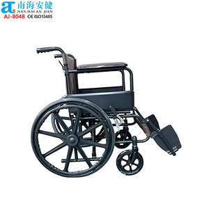 AJ-804B Nueva <span class=keywords><strong>Silla</strong></span> de <span class=keywords><strong>Ruedas</strong></span> Funcional de Acero con Reposapiés Abatible, <span class=keywords><strong>Ruedas</strong></span> Magnéticas y Espacio de Almacenamiento Reducido - Product Image 3