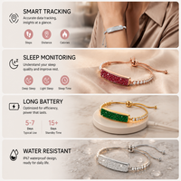 Montre connectée sans écran pour femmes, moniteur de sommeil, tracker d'activité physique, analyse de la santé par IA, étanche, suivi du cycle menstruel