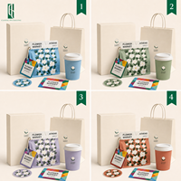 Ensemble cadeau d'emballages de café recyclables de luxe à l'odeur florale d'Athènes |   Kit de Marquage Premium Personnalisé pour Sacs en PE avec Boîte de Transport Manuelle pour Bean Bags