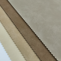 Tissu en microfibre suédée douce de qualité supérieure, tricoté en PU, 300 GSM, pour vestes et manteaux