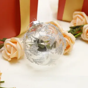 2024 nouveauté 8 cm boule de verre Crsfts décorations de noël pour la fête