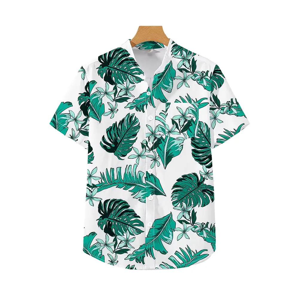 Tùy Chỉnh Hawaii Kỳ Nghỉ Áo Sơ Mi Thời Trang Ngắn T-Shirt Top Giản Dị Quá Khổ Người Đàn Ông Của Quần Áo