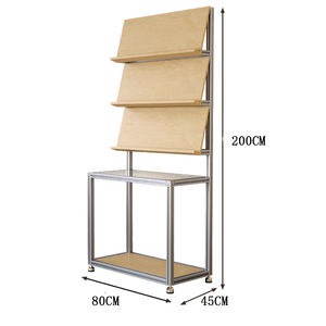 Алюминиевый профиль, витрина из березовой древесины, напольная, простая и современная многоярусная полка и стеллаж для демонстрации товаров - Product Image 6