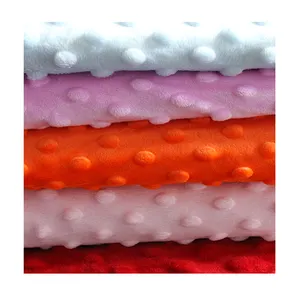 Super Soft 2.5mm Minky Dot Velboa Fabric for Children Toy/Baby Blanket