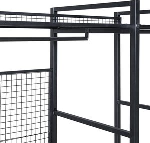 Latest <strong>Design</strong> Freestanding <strong>Closet</strong> Organizer Metal Open-Style Wardrobe with Hanging Rails Shelves 2 Drawers for Clothing Bags - Product Image 5