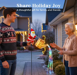 Multicolor Outdoor <strong>Christmas</strong> Decor Solar Santa Kettle String <strong>Lights</strong> for Yard Patio Lawn <strong>Pathway</strong> - Product Image 5