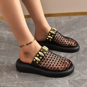 Sandalias de Verano 2026, Nuevas, de Malla Transpirable, con Punta Descubierta, Estilo Casual, Suela Gruesa, Romanas, Elegantes, Combinables con Todo, Talla Grande - Product Image 1