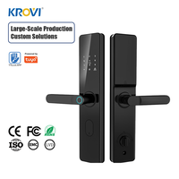 Serrure de porte intelligente KROVI G07 OEM/ODM, WIFI, application Tuya TTlock, contrôle par empreinte digitale, serrure numérique intelligente, serrures intelligentes pour portes en bois