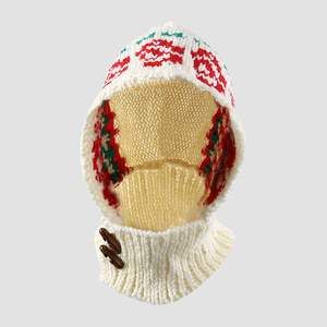 Chapeau en tricot pour femme, tendance, automne-hiver, chaud, thermique, motif rose, fête, shopping, voyage - Product Image 6