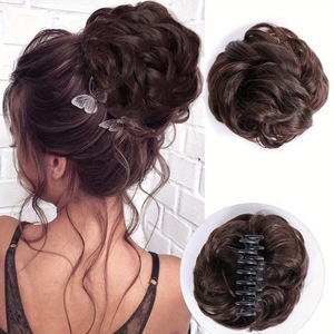 <span class=keywords><strong>Chignon</strong></span> synthétique désordonné et volumineux avec pince à cheveux, en fibre haute température, pour femmes, usage quotidien, <span class=keywords><strong>mariage</strong></span> et fête - Product Image 3