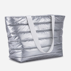 Borsa Tote Imbottita Personalizzata MINFUNG con Chiusura a Cerniera, Borsa da Viaggio in Nylon Metallizzato Lucido di Grande Capacità, Borsa a Spalla per Shopping da <span class=keywords><strong>Donna</strong></span> - Product Image 2