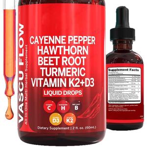 Cayenne Biberi, Alıç, Pancar Kökü, Zerdeçal, Vitamin K2+D3 Sıvı Damlalar-60ML Kalp Sağlığı Desteği Üretimi - Product Image 2