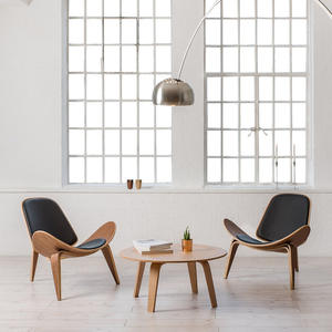 Chaise de Loisir Moderne Nordique en Bois avec Touches Dorées, Mobilier de Salle à Manger de Luxe pour Maison, Salon, Hôtel, Café - Product Image 4