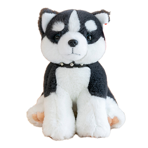 热卖男女通用棕色哈巴狗毛绒动物公仔可爱坐姿毛绒玩具PP填充软棉材质好玩礼品 - Product Image 1