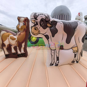 <b>Toddlers</b> outdoor party bounce house commercial barn-themed inflatable bouncer farm animals playground - Product Image 4